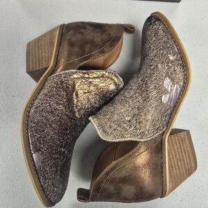 Corkys Women's Ankle Boots in Brown and Gold